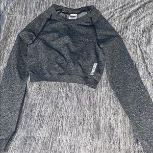 GYMSHARK seamless long sleeve crop top